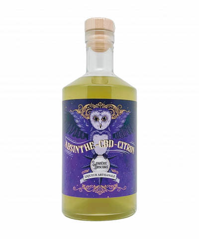 CBD Absinthe Citron — liqueur artisanale aux plantes d'Auvergne