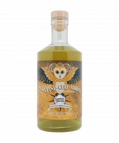 Verveine CBD Aurone — liqueur artisanale aux plantes d'Auvergne